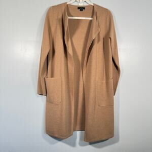 J.Crew Camel Merino Blend Sweater Coat Cardigan Quiet Luxury Cozy Neutral XS